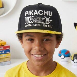 Pokémon Boys Pikachu Cotton Snapback Hat, Youth, One Size Fits Most